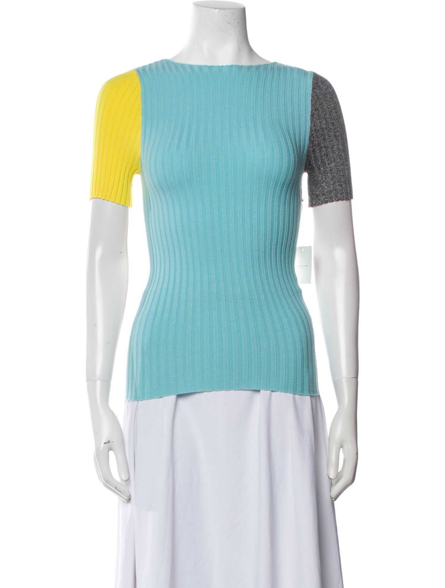 Giu Giu Striped Bateau Neckline Top