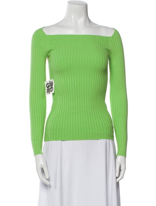 Giu Giu Square Neckline Long Sleeve Top