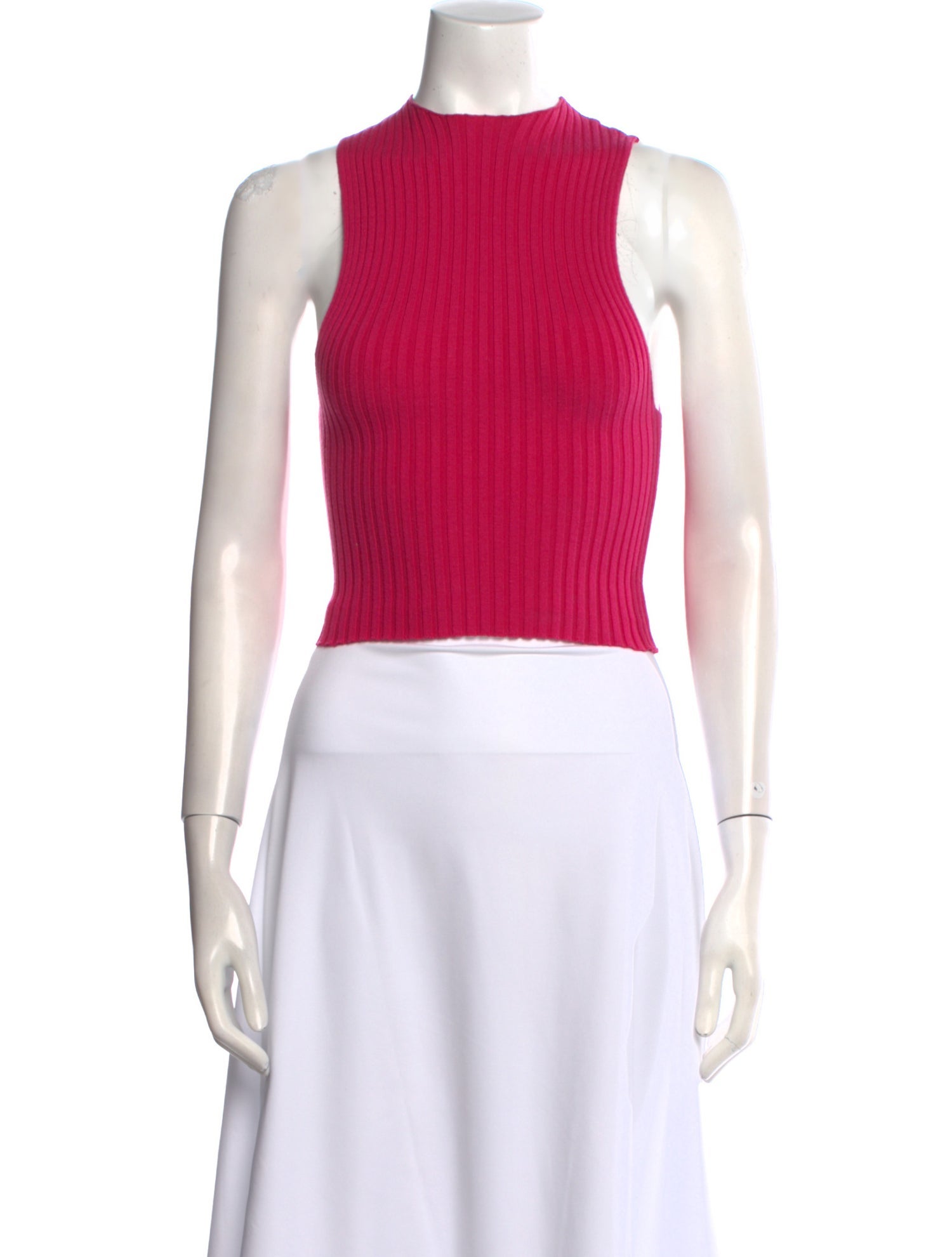 Giu Giu Crew Neck Sleeveless Crop Top