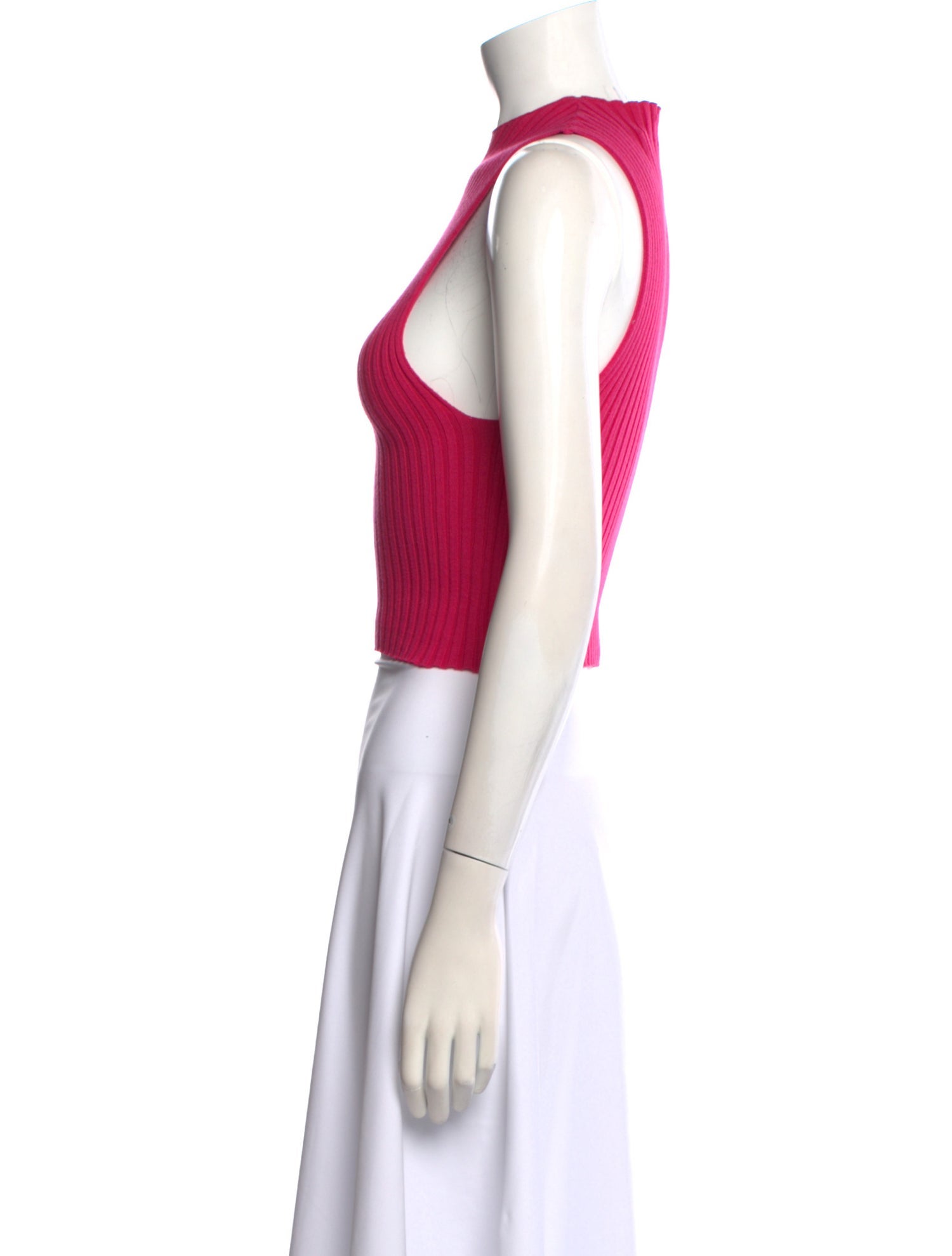 Giu Giu Crew Neck Sleeveless Crop Top