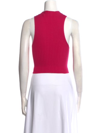 Giu Giu Crew Neck Sleeveless Crop Top