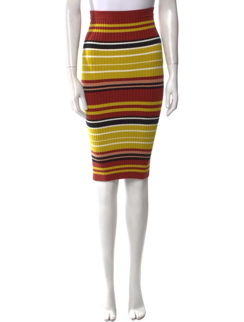 Giu Giu Striped Knee-Length Skirt