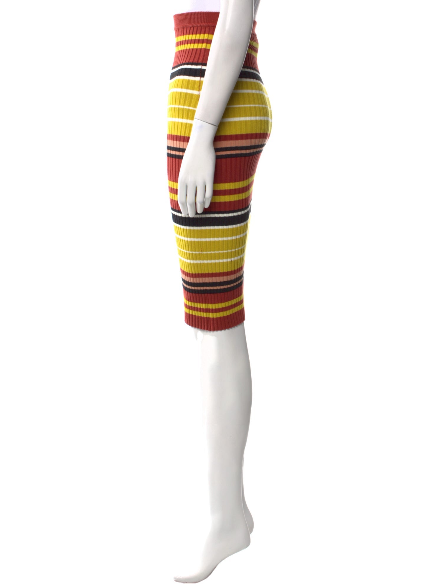 Giu Giu Striped Knee-Length Skirt