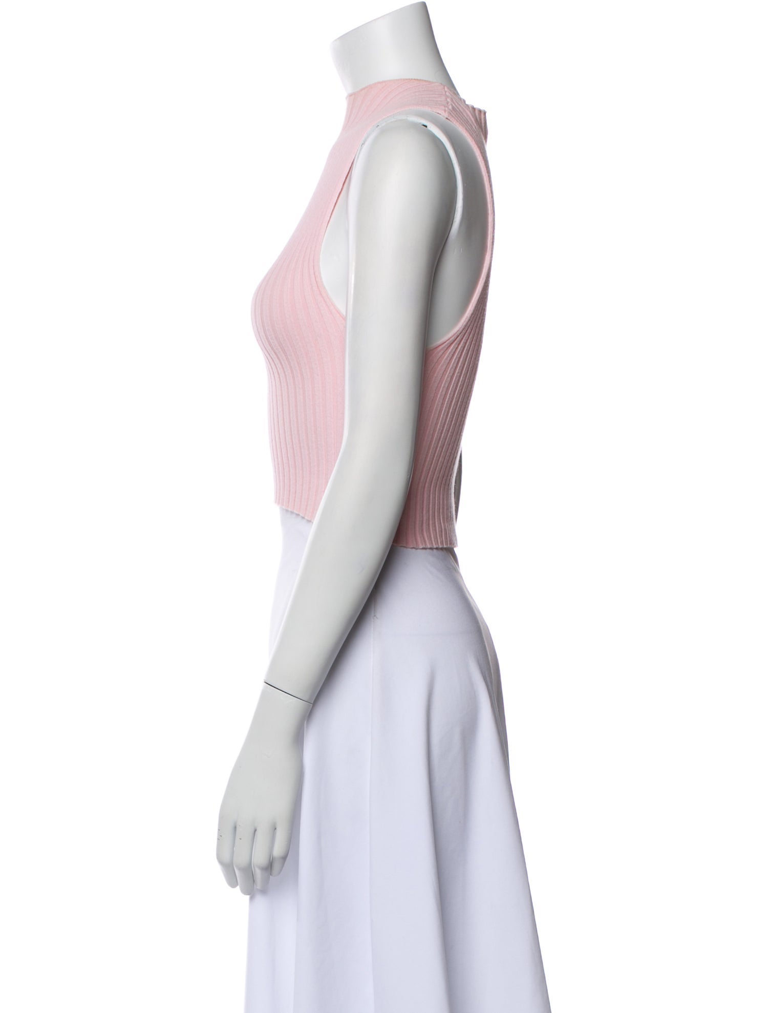 Giu Giu Mock Neck Sleeveless Crop Top