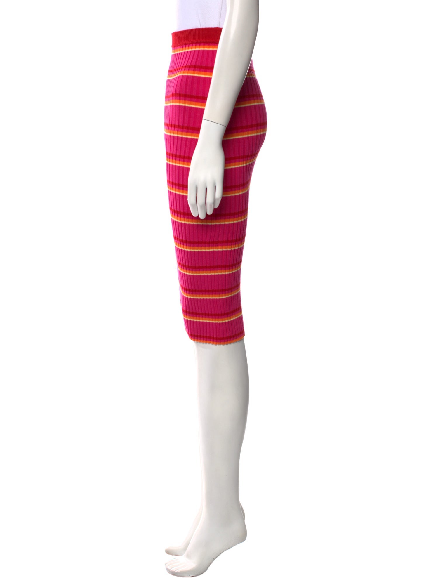 Giu Giu Striped Knee-Length Skirt