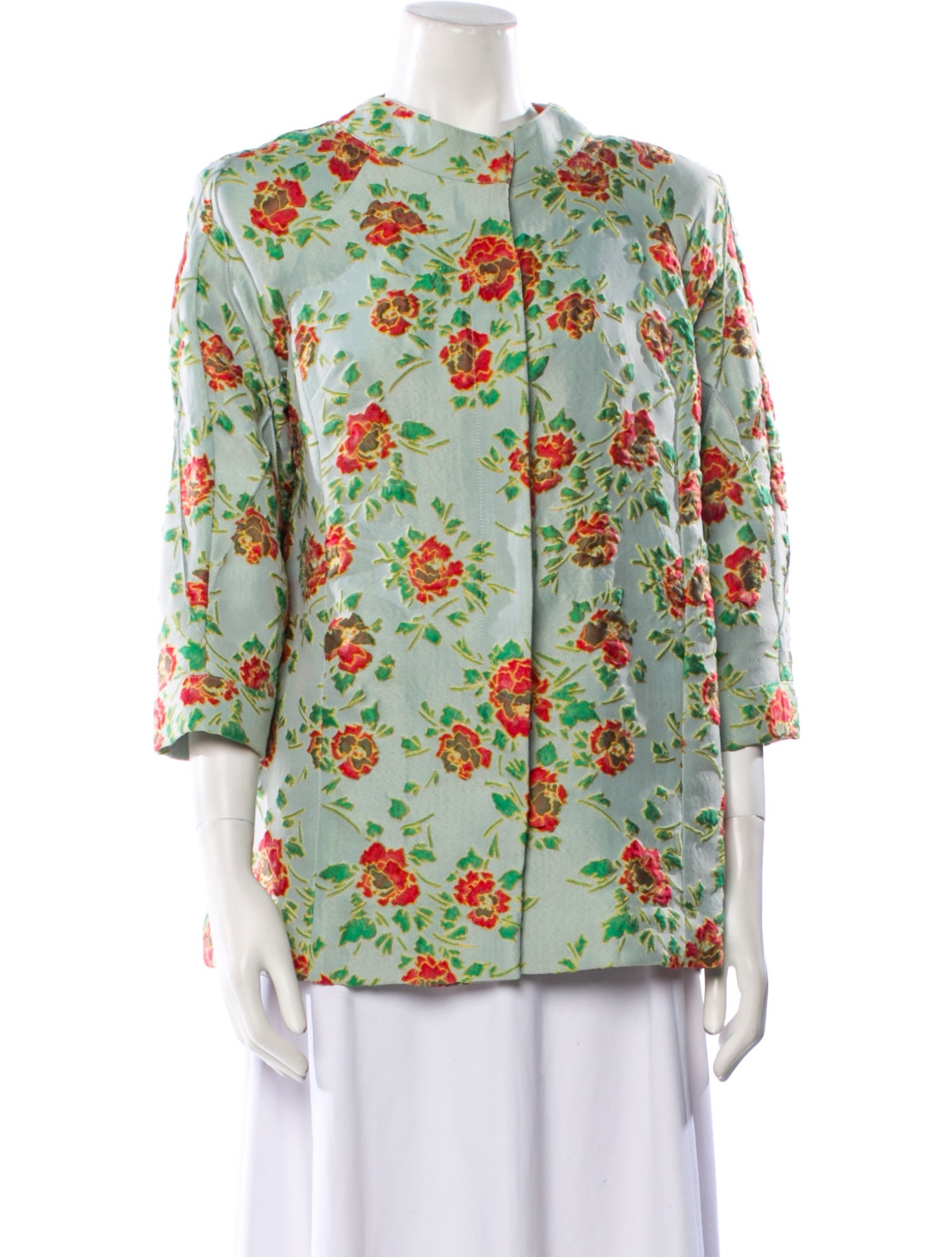 Gigliola Curiel Floral Print Evening Jacket