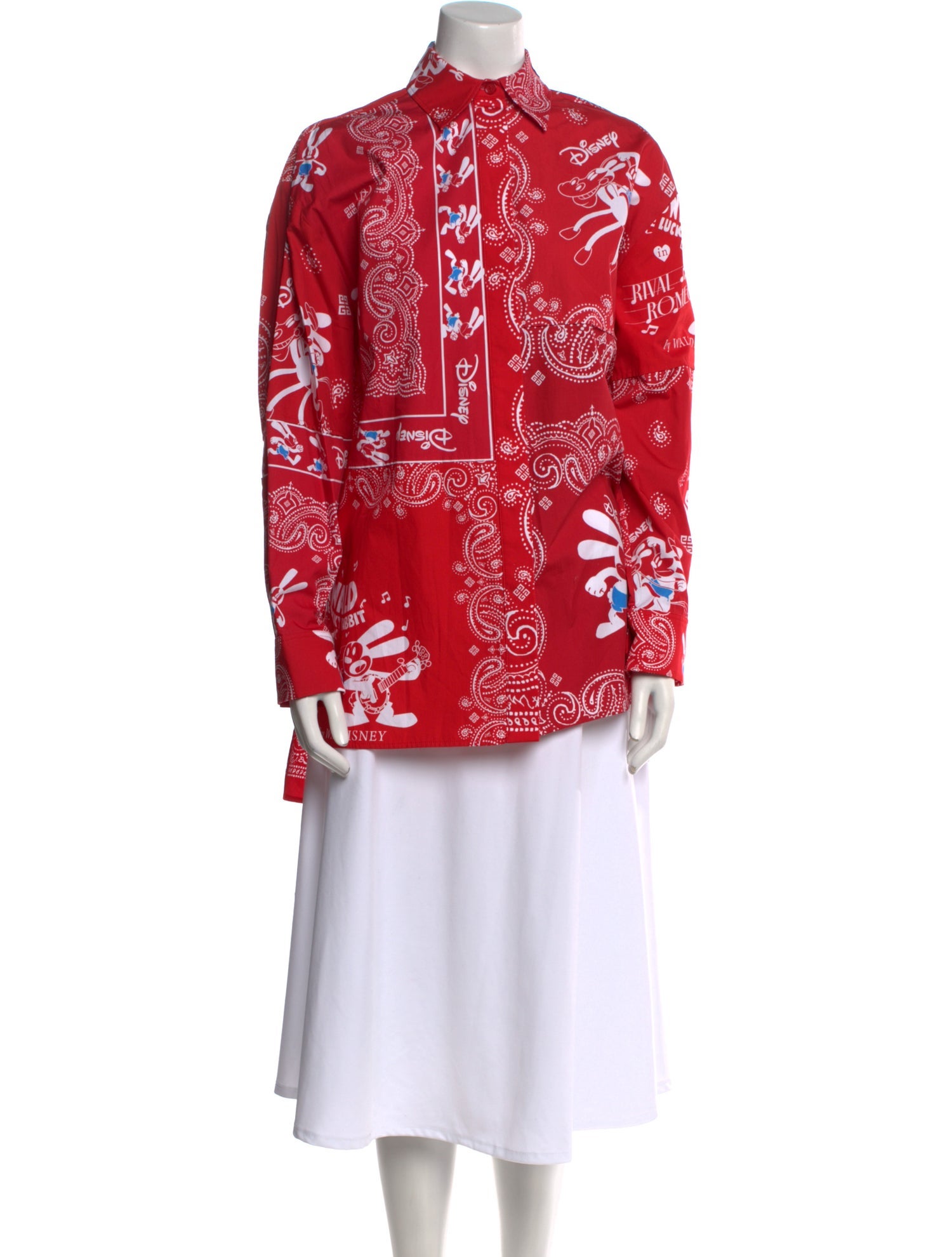 Givenchy x Disney Floral Print Mock Neck Tunic