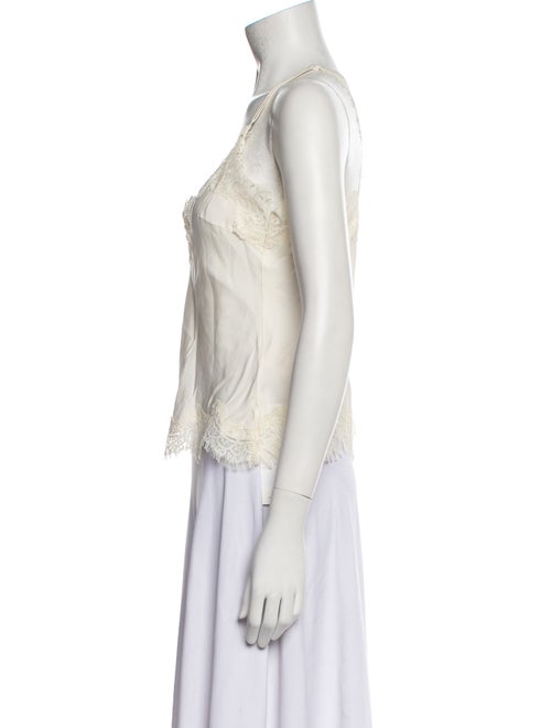 Gold Hawk Silk V-Neck Crop Top