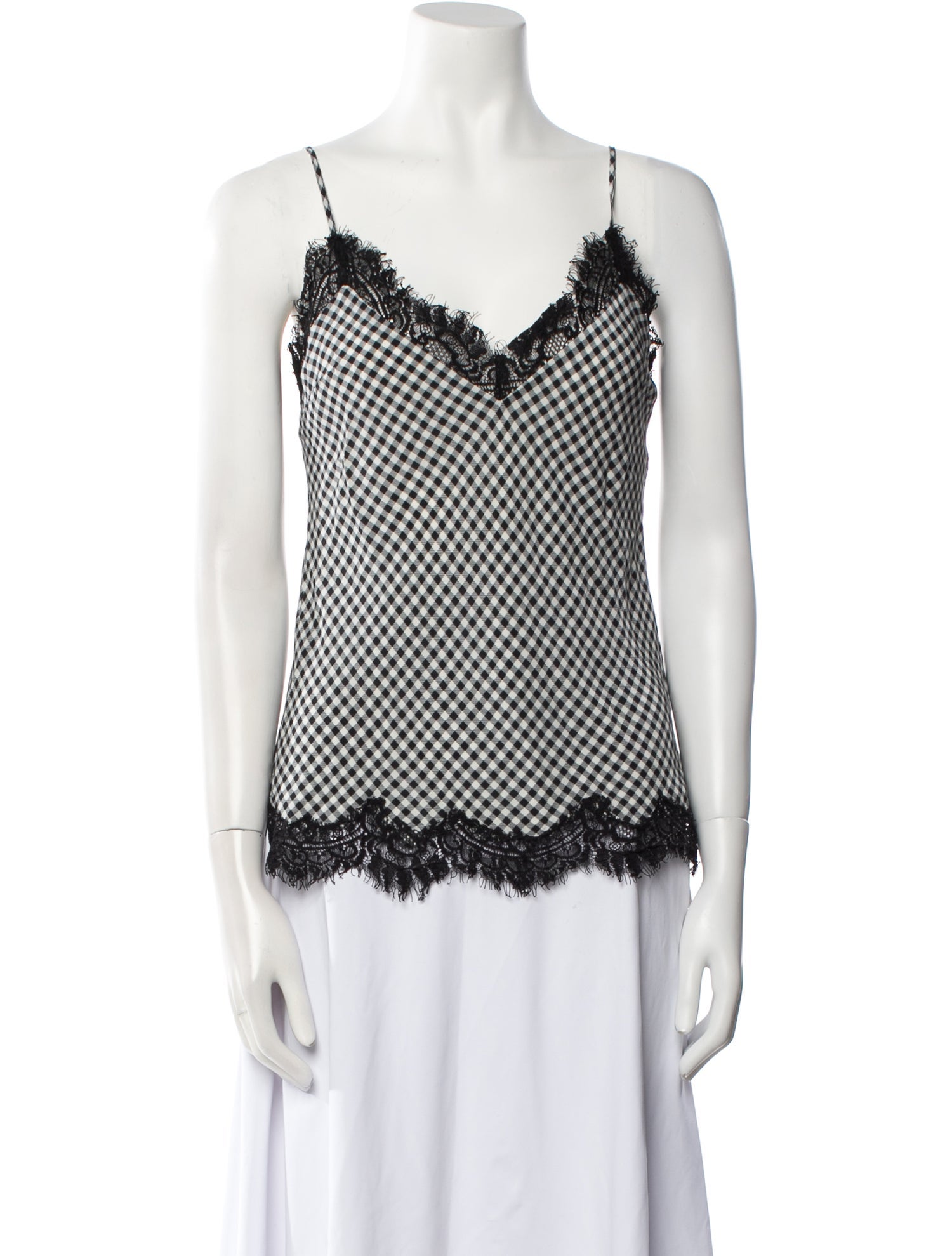 Gold Hawk Silk Plaid Print Blouse