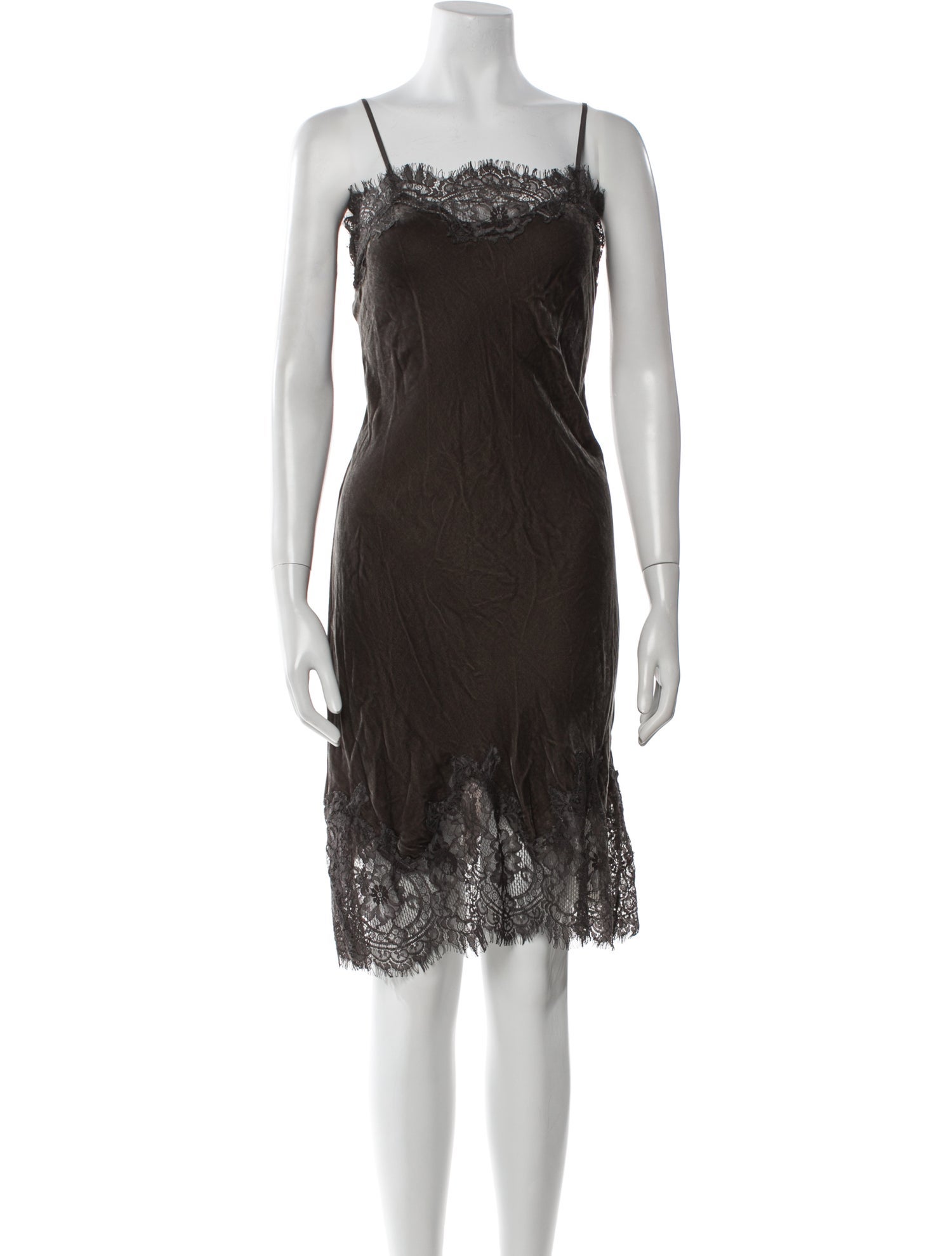 Gold Hawk Square Neckline Knee-Length Dress w/ Tags