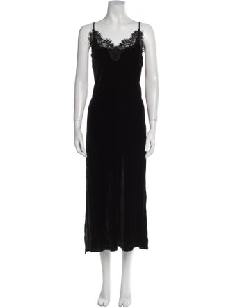 Gold Hawk V-Neck Long Dress