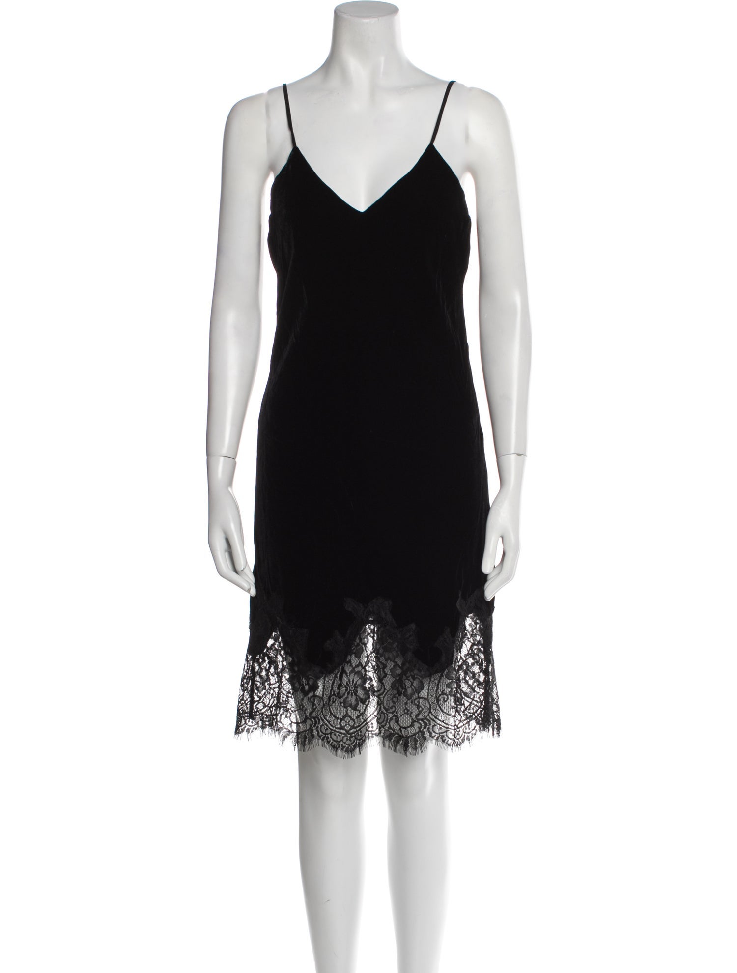 Gold Hawk V-Neck Knee-Length Dress