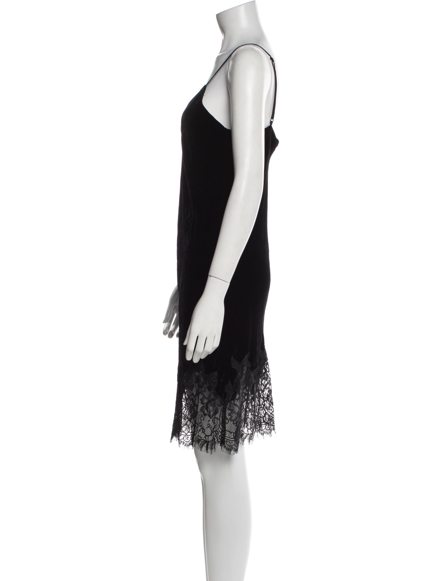 Gold Hawk V-Neck Knee-Length Dress