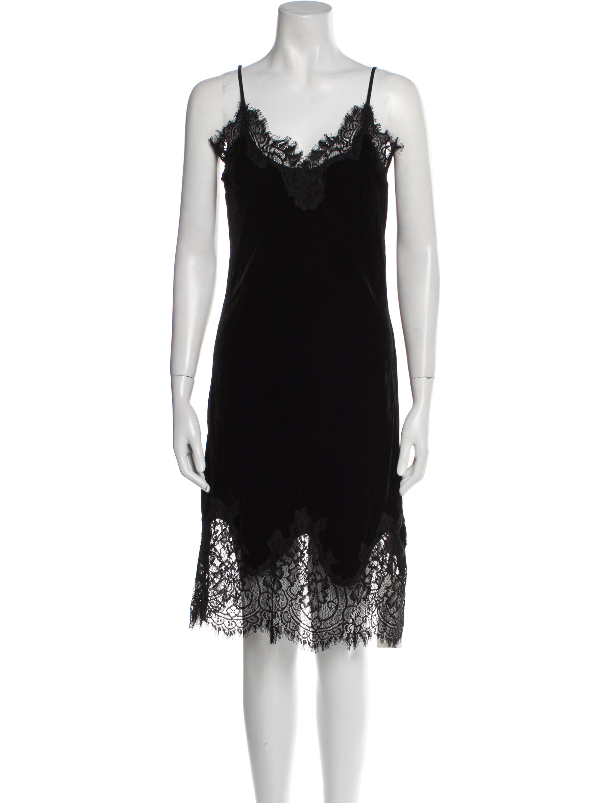 Gold Hawk V-Neck Knee-Length Dress