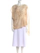 Gold Hawk Printed Bateau Neckline Tunic