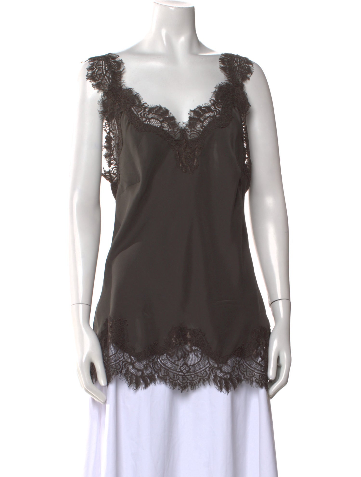 Gold Hawk Silk V-Neck Top