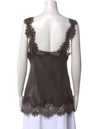 Gold Hawk Silk V-Neck Top