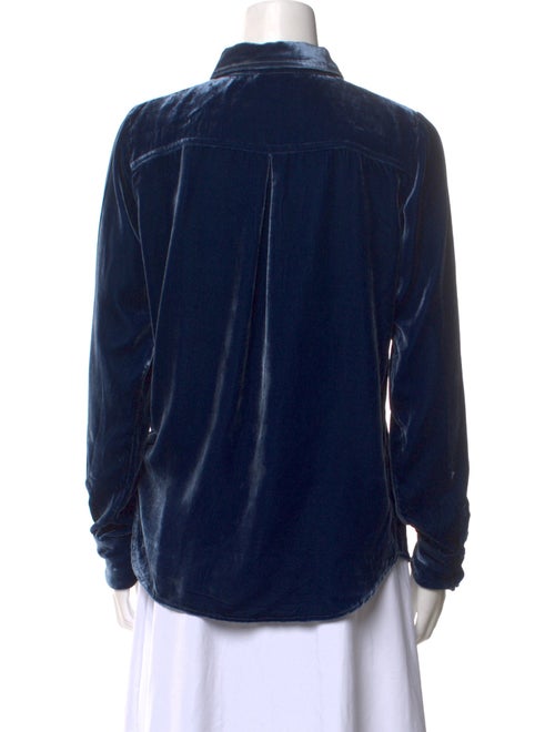 Gold Hawk Mock Neck Long Sleeve Button-Up Top