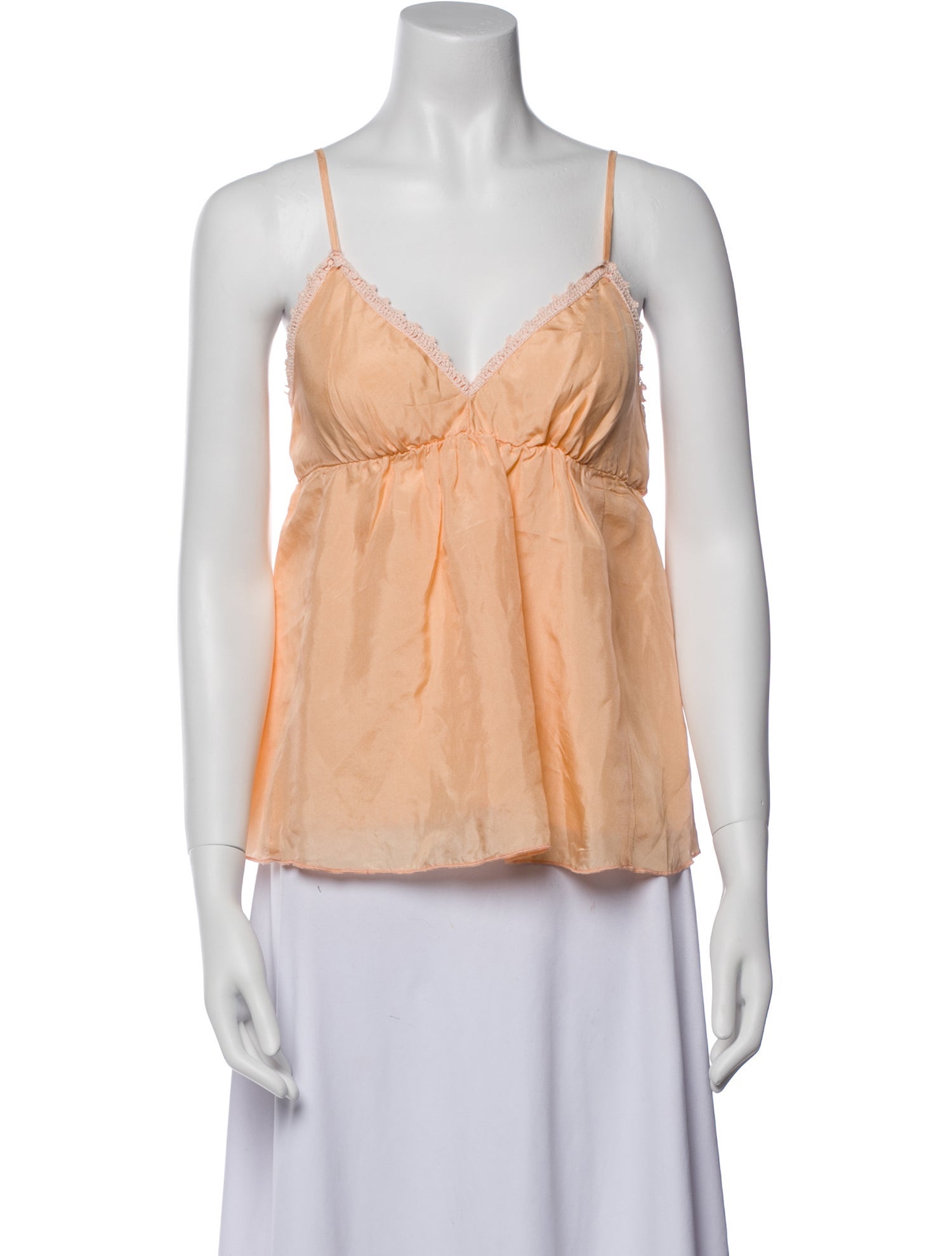 Gold Hawk Silk V-Neck Blouse