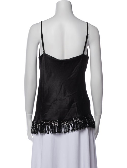 Gold Hawk Silk V-Neck Top