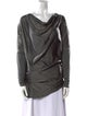 Gold Hawk Silk Cowl Neck Tunic