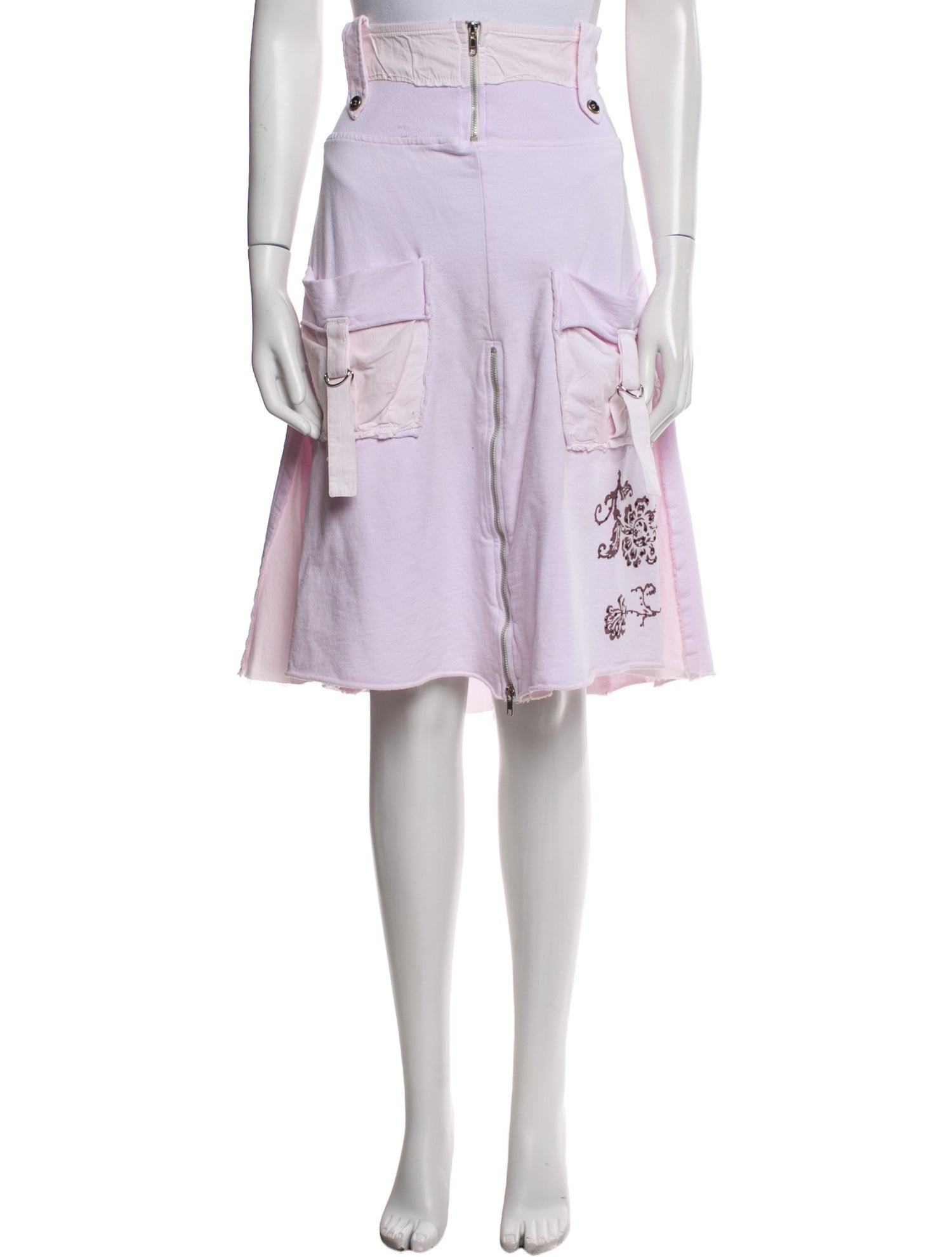 Gold Hawk Knee-Length Skirt