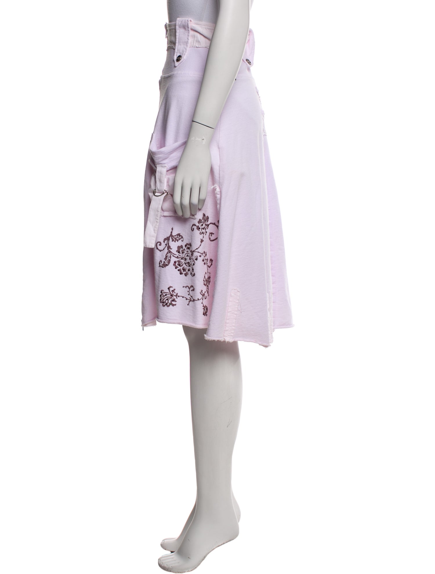 Gold Hawk Knee-Length Skirt