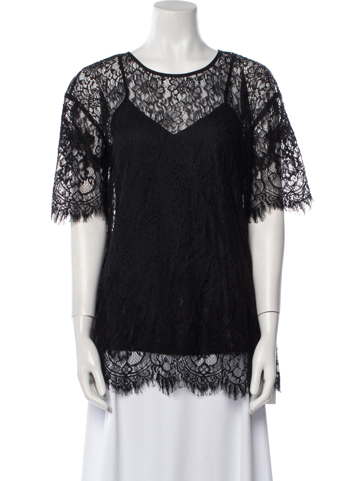 Gold Hawk Scoop Neck Short Sleeve Tunic