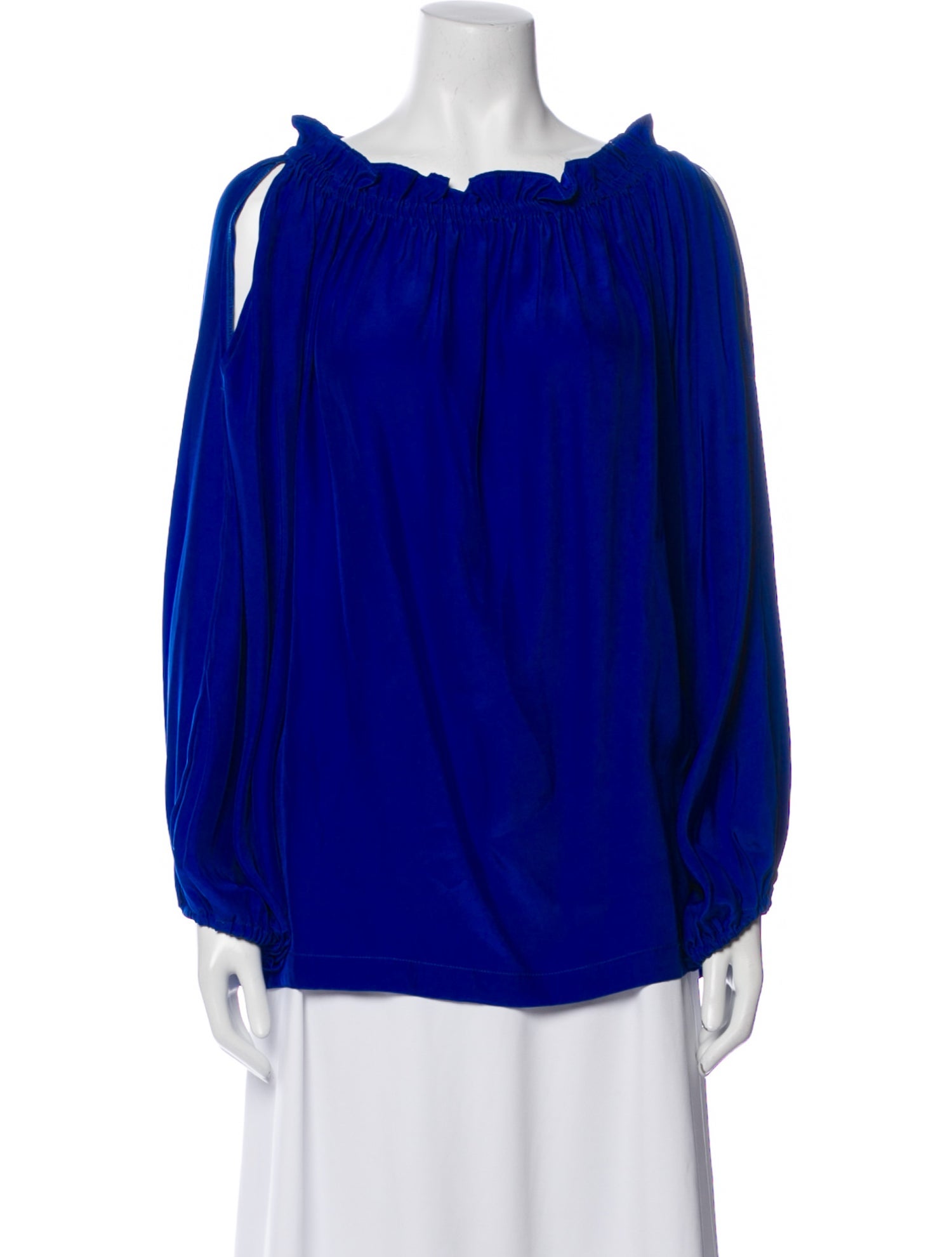 Gold Hawk Silk Off-The-Shoulder Blouse w/ Tags