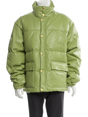 GOLF Wang Flame Puffer Leather Lambskin Puffer Coat