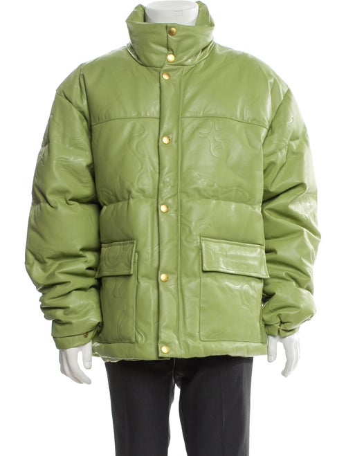 GOLF Wang Flame Puffer Leather Lambskin Puffer Coat