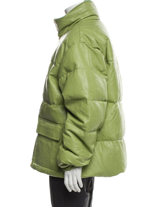 GOLF Wang Flame Puffer Leather Lambskin Puffer Coat