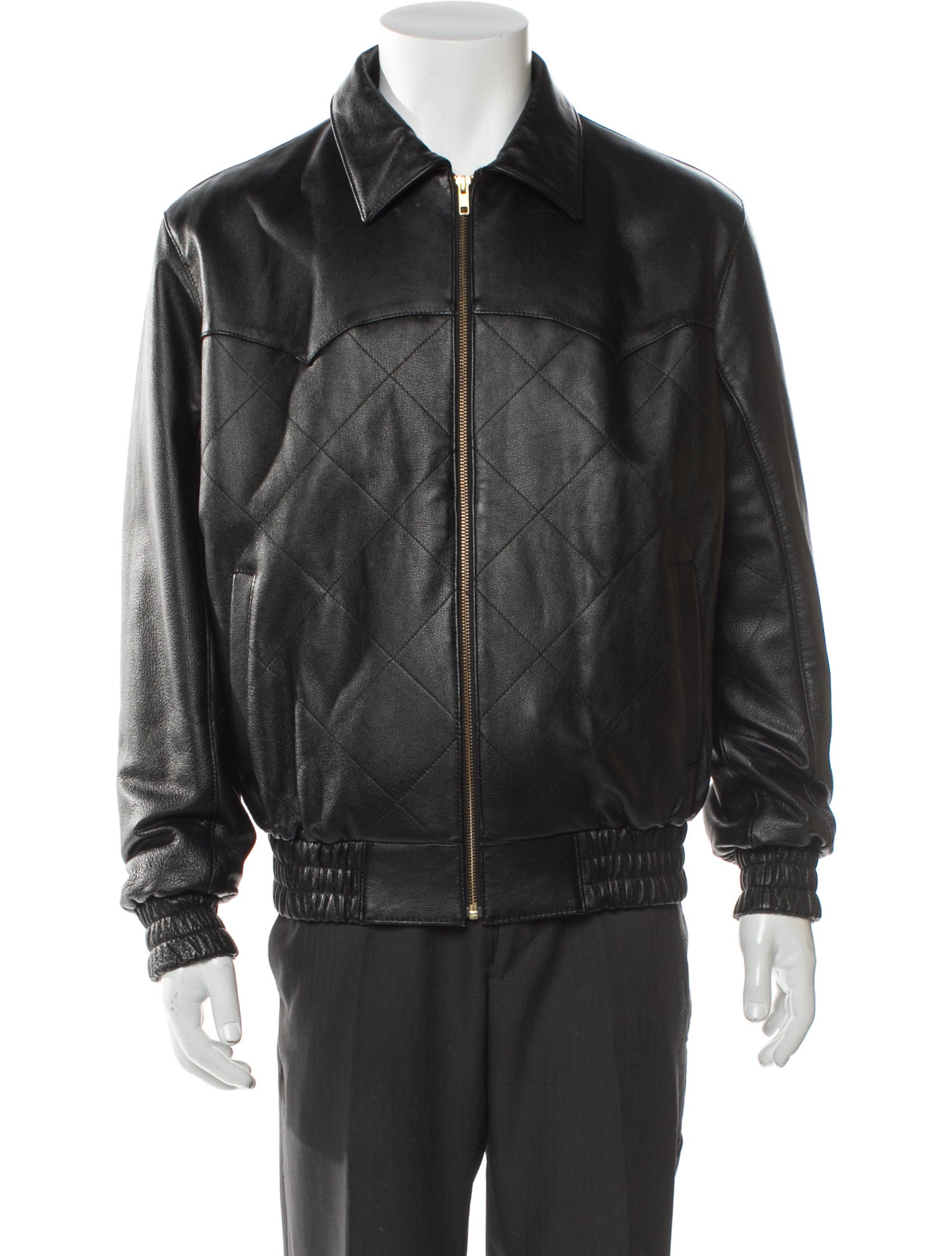 GOLF Wang Lamb Leather Moto Jacket