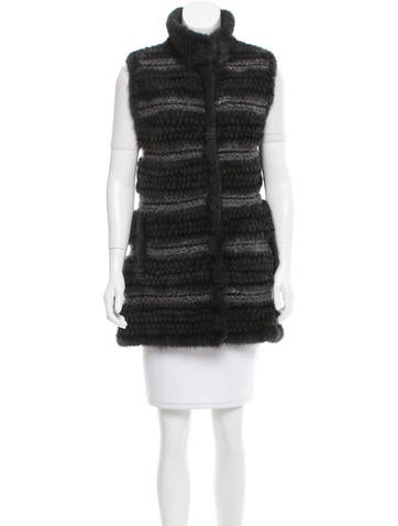 Glamourpuss Knit Mink Vest w/ Tags