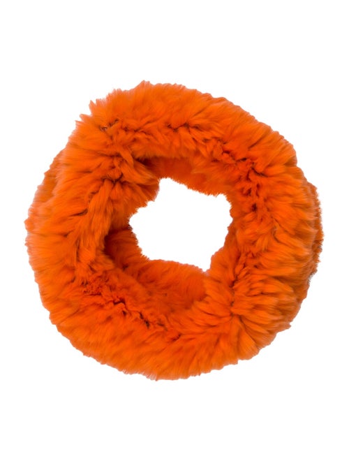 Glamourpuss Rabbit Fur Snood Orange