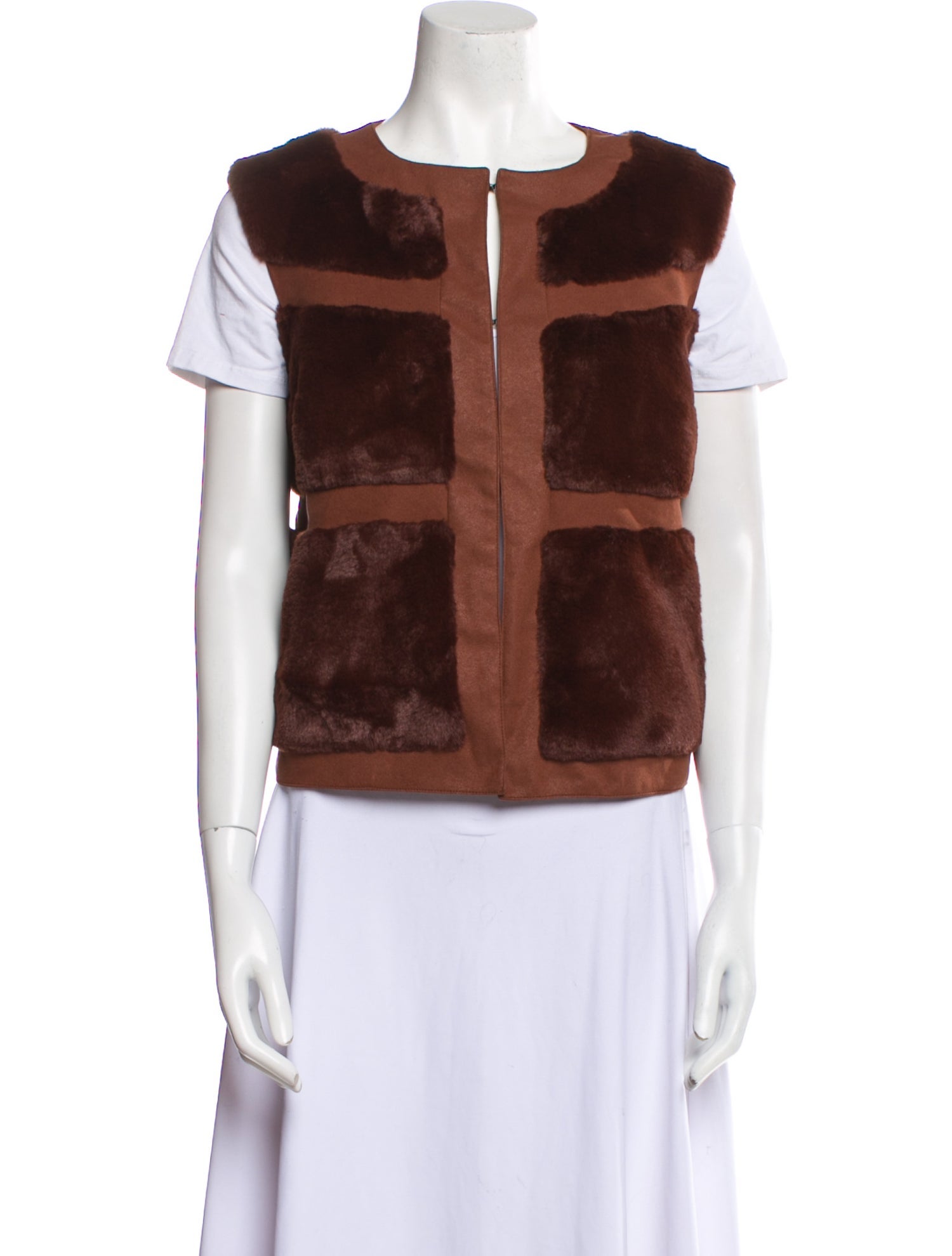 Glamourpuss Colorblock Pattern Vest