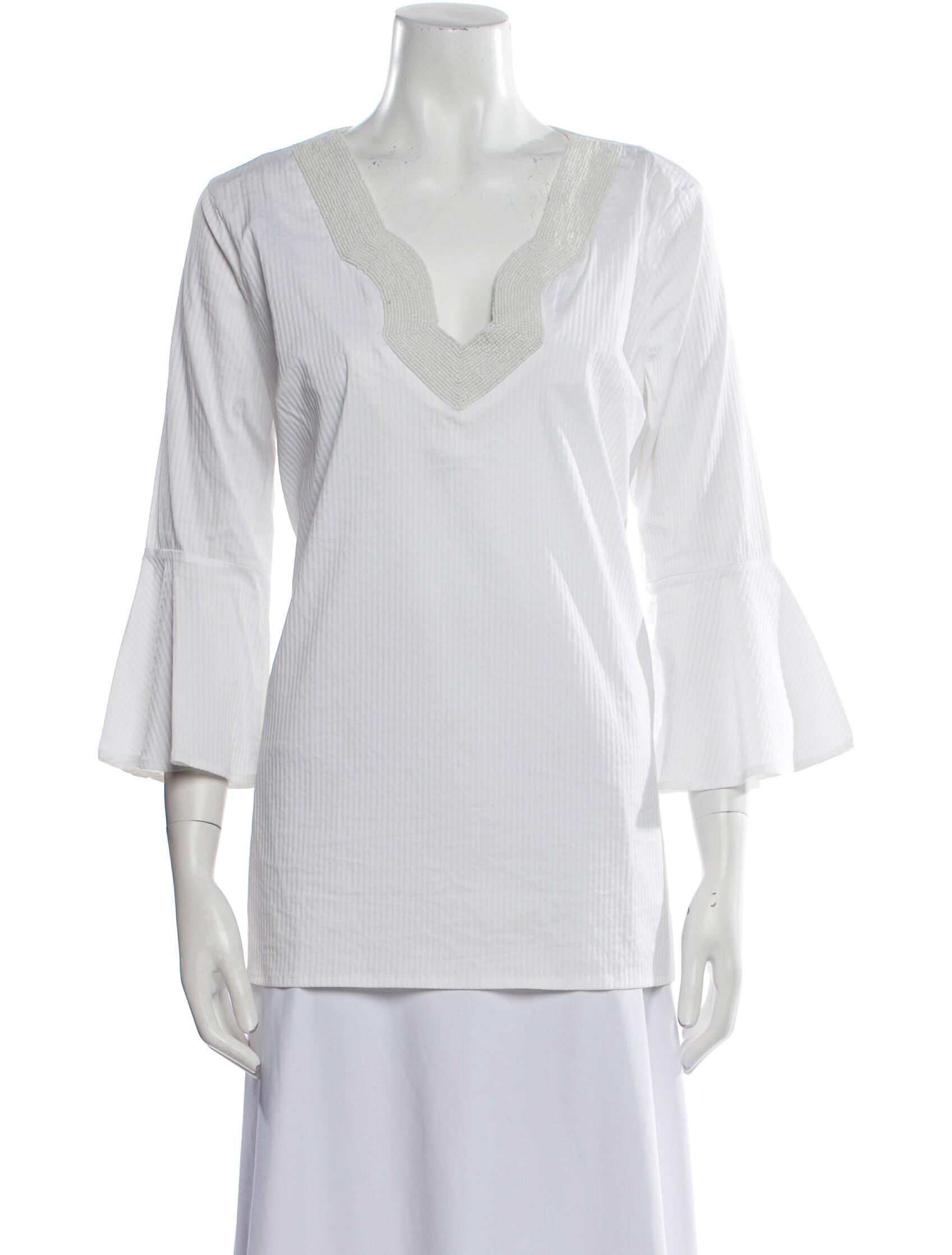 Glamourpuss V-Neck Three-Quarter Sleeve Tunic