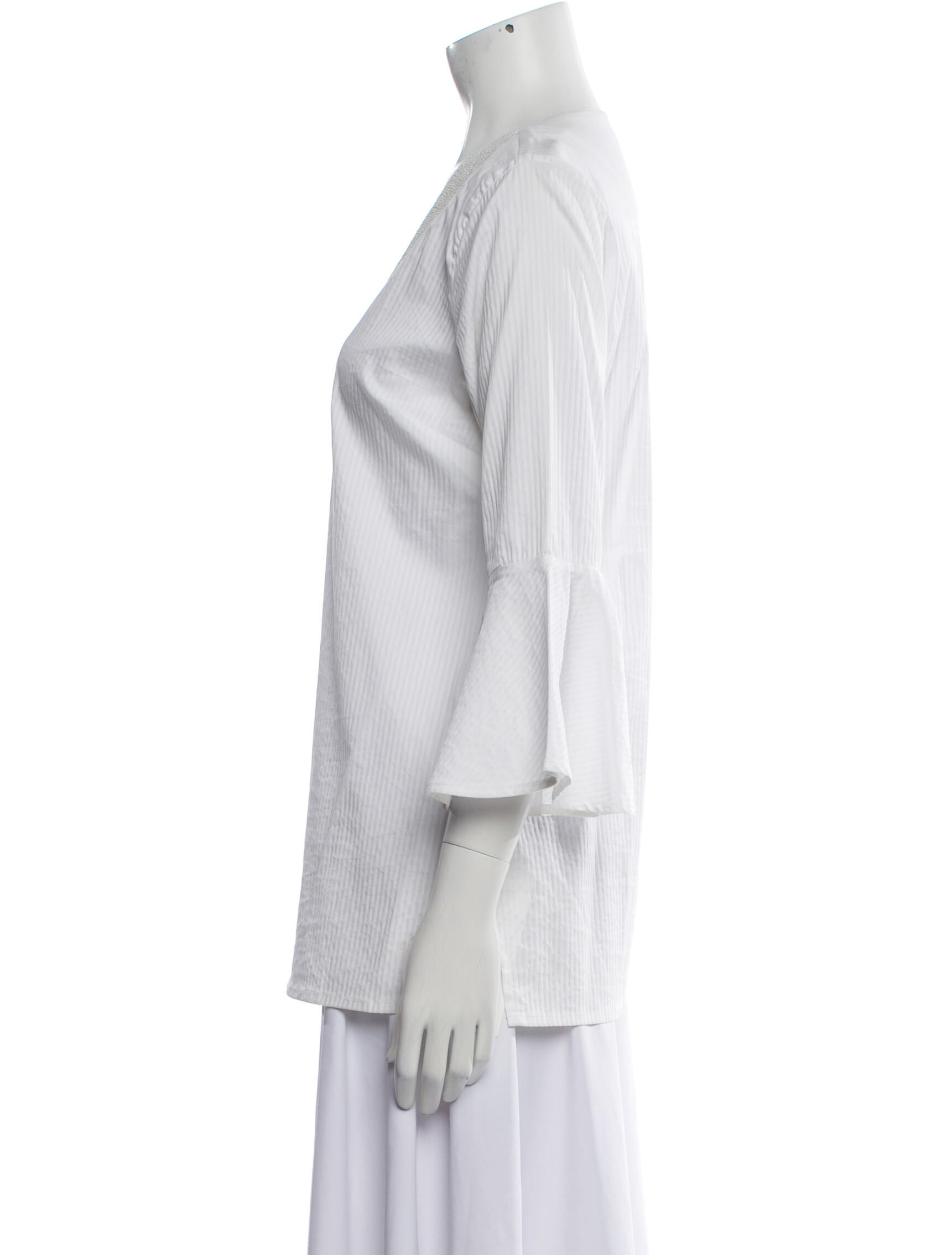 Glamourpuss V-Neck Three-Quarter Sleeve Tunic