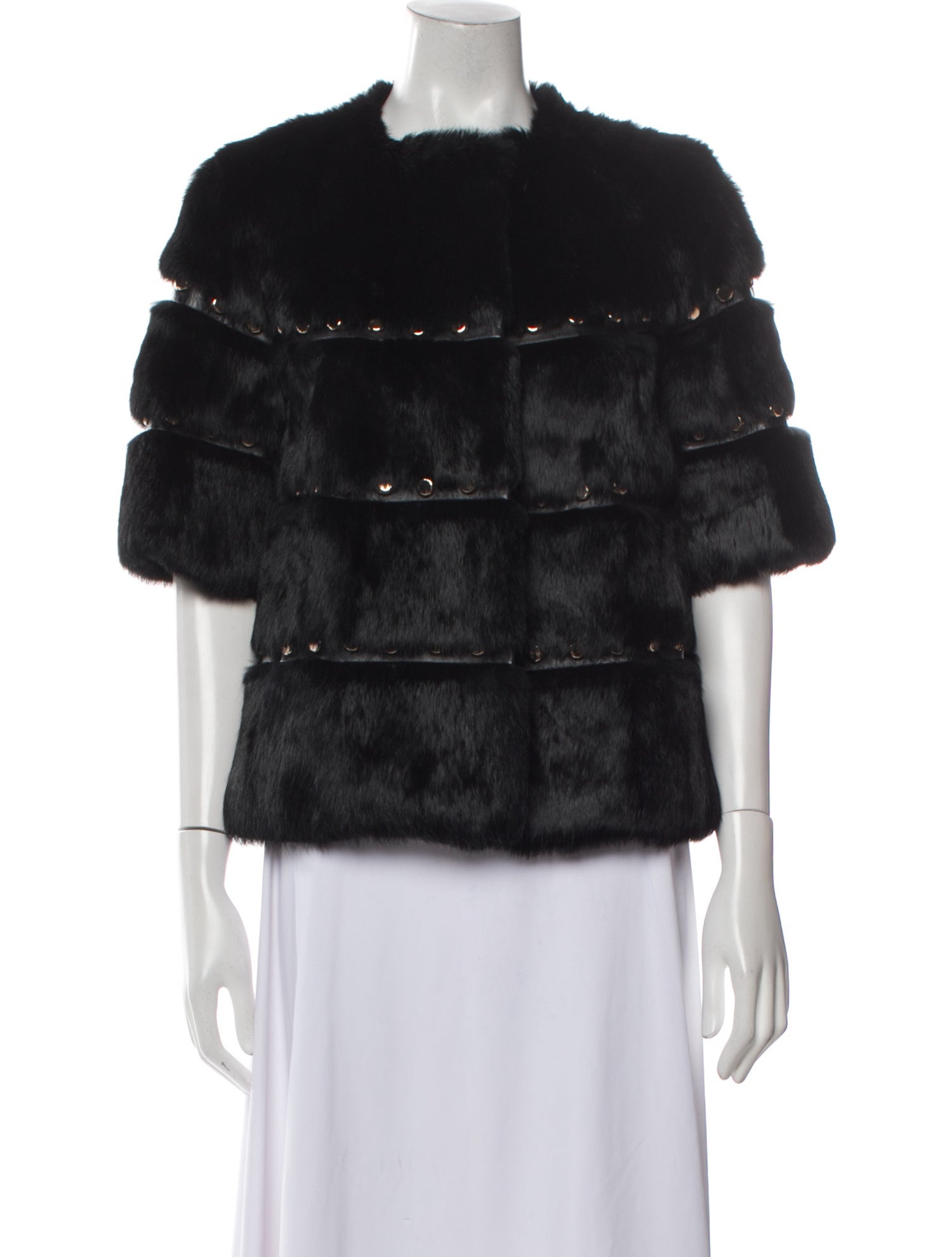 Glamourpuss Lamb Leather Faux Fur Jacket