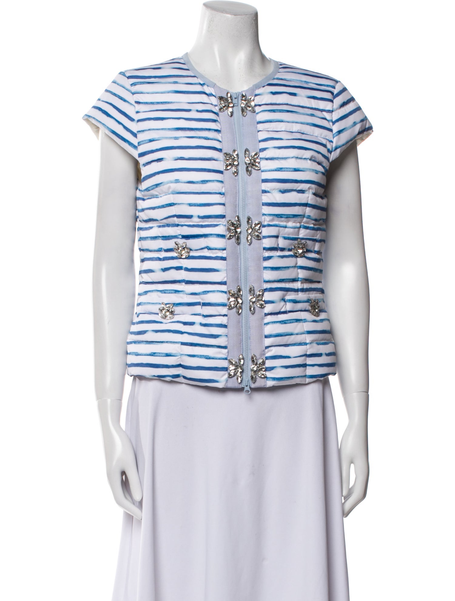 Glamourpuss Striped Down Jacket