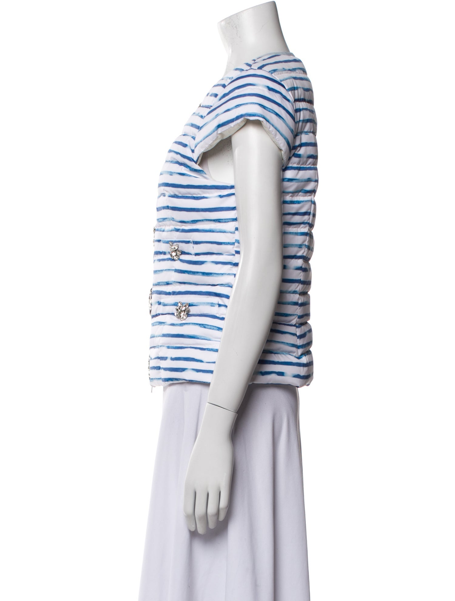 Glamourpuss Striped Down Jacket