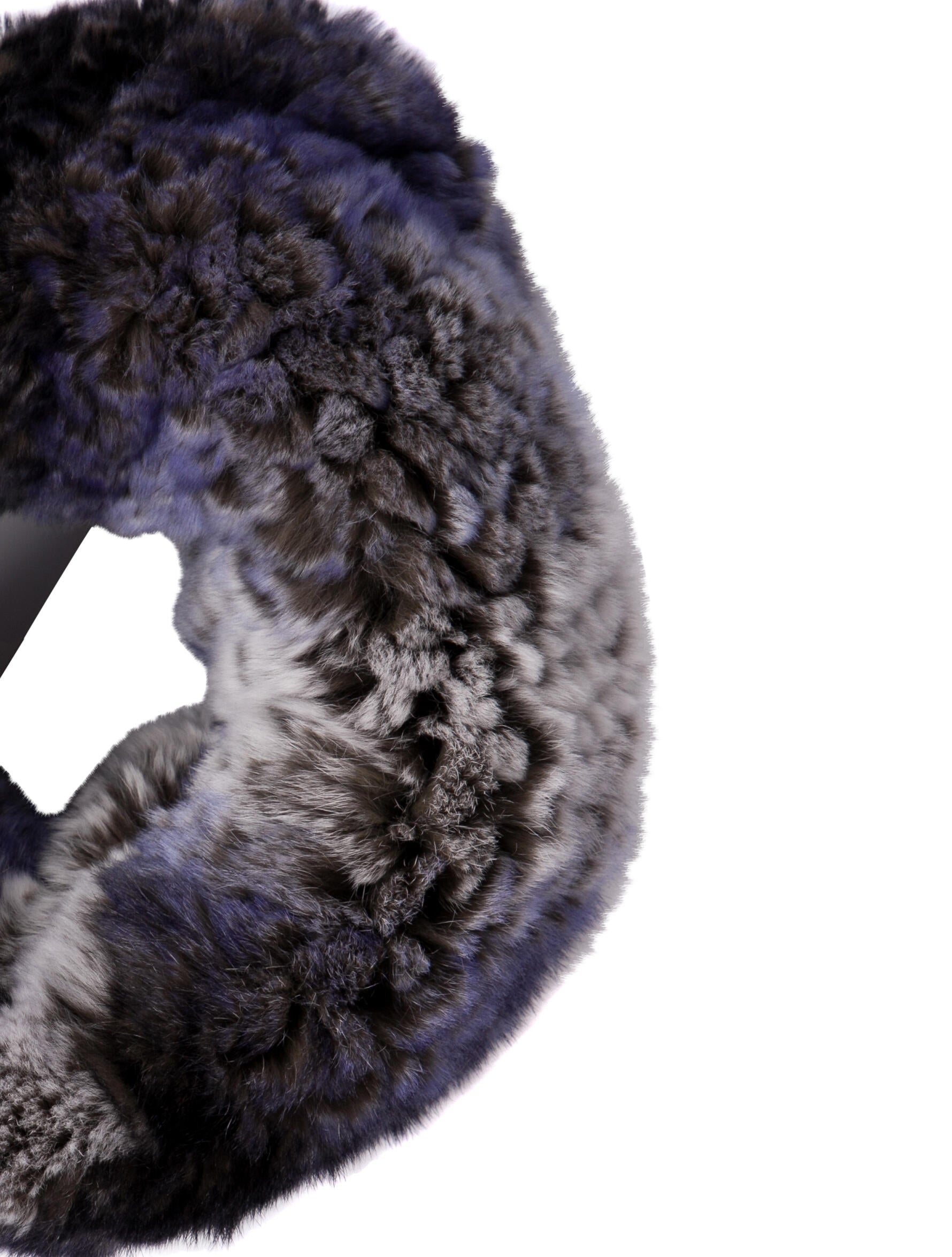 Glamourpuss Fur Printed Scarf