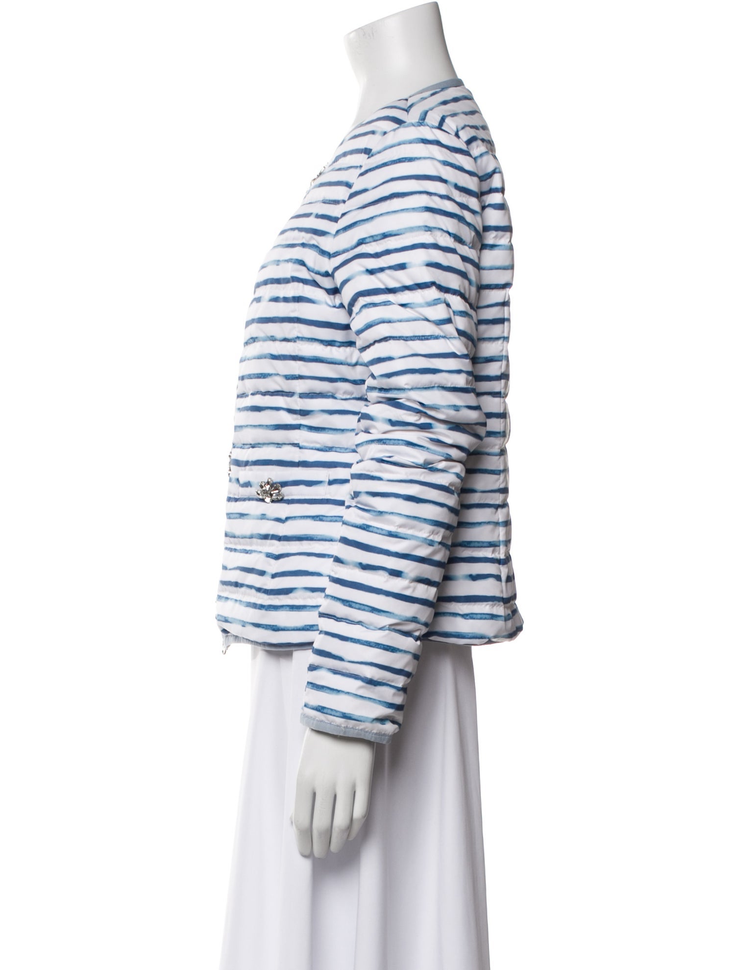 Glamourpuss Striped Down Jacket