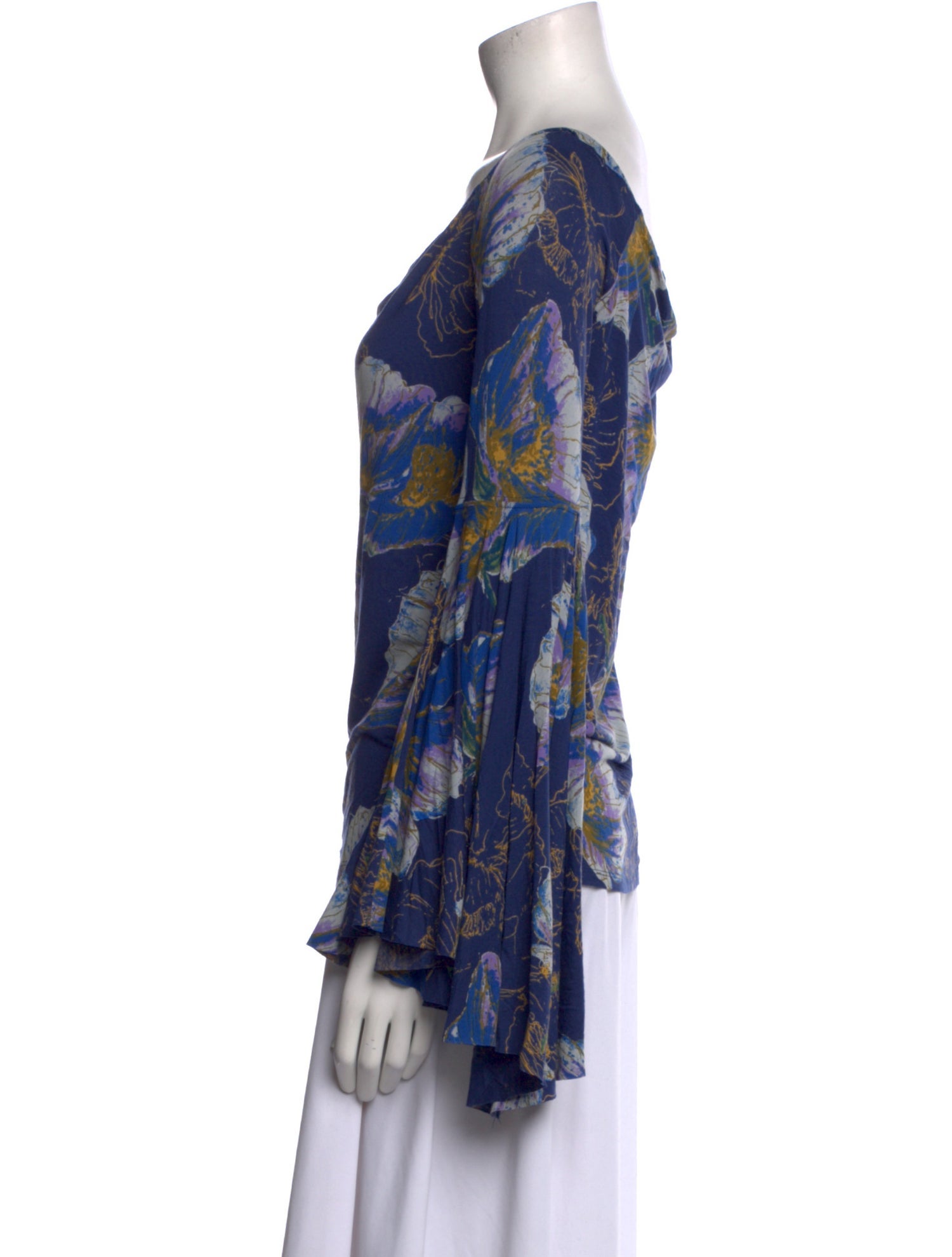 GL Printed Scoop Neck Blouse