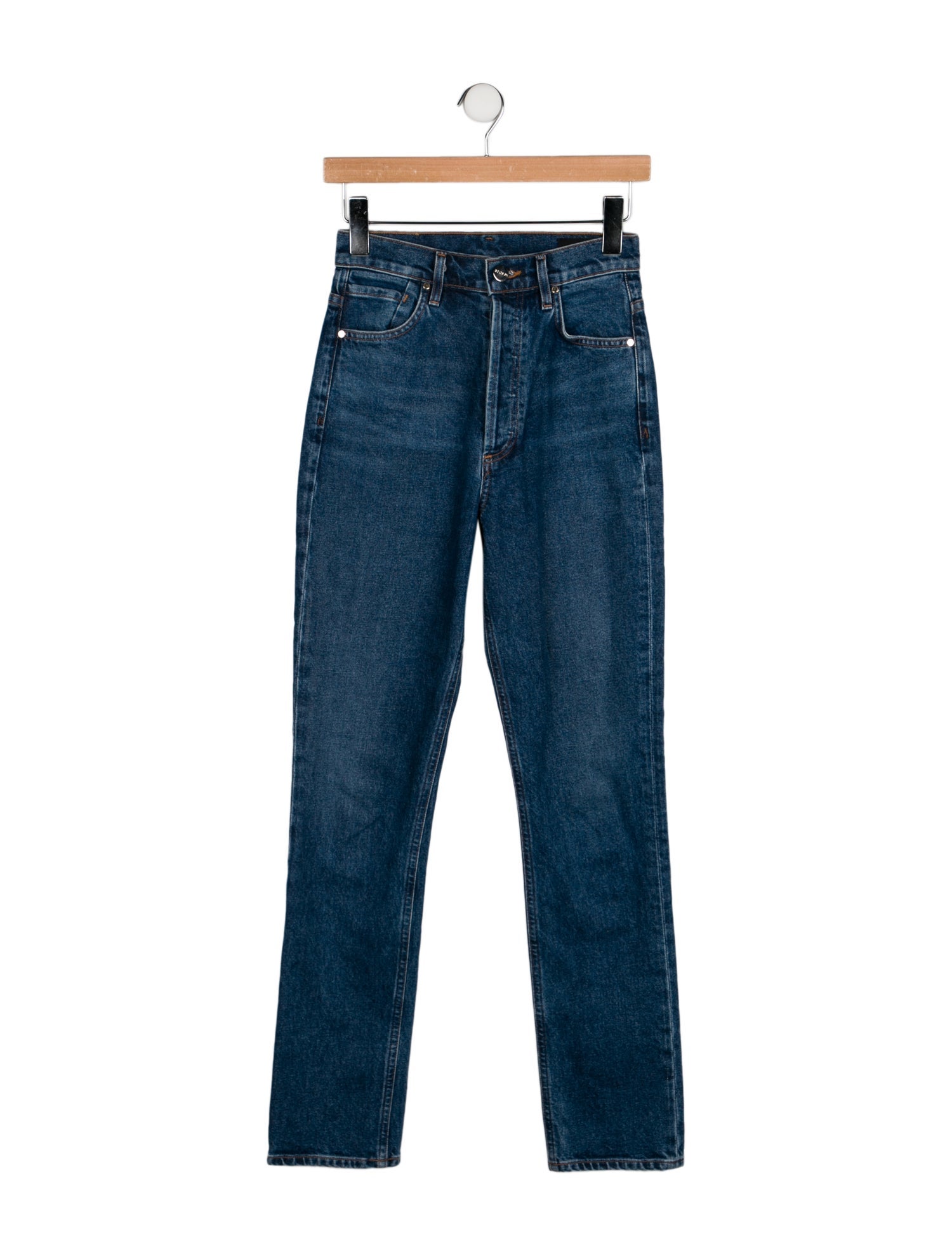 GoldSign High-Rise Straight Leg Jeans