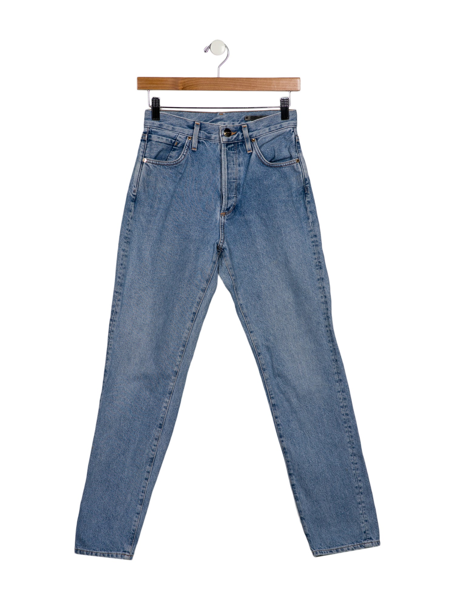 GoldSign Mid-Rise Straight Leg Jeans