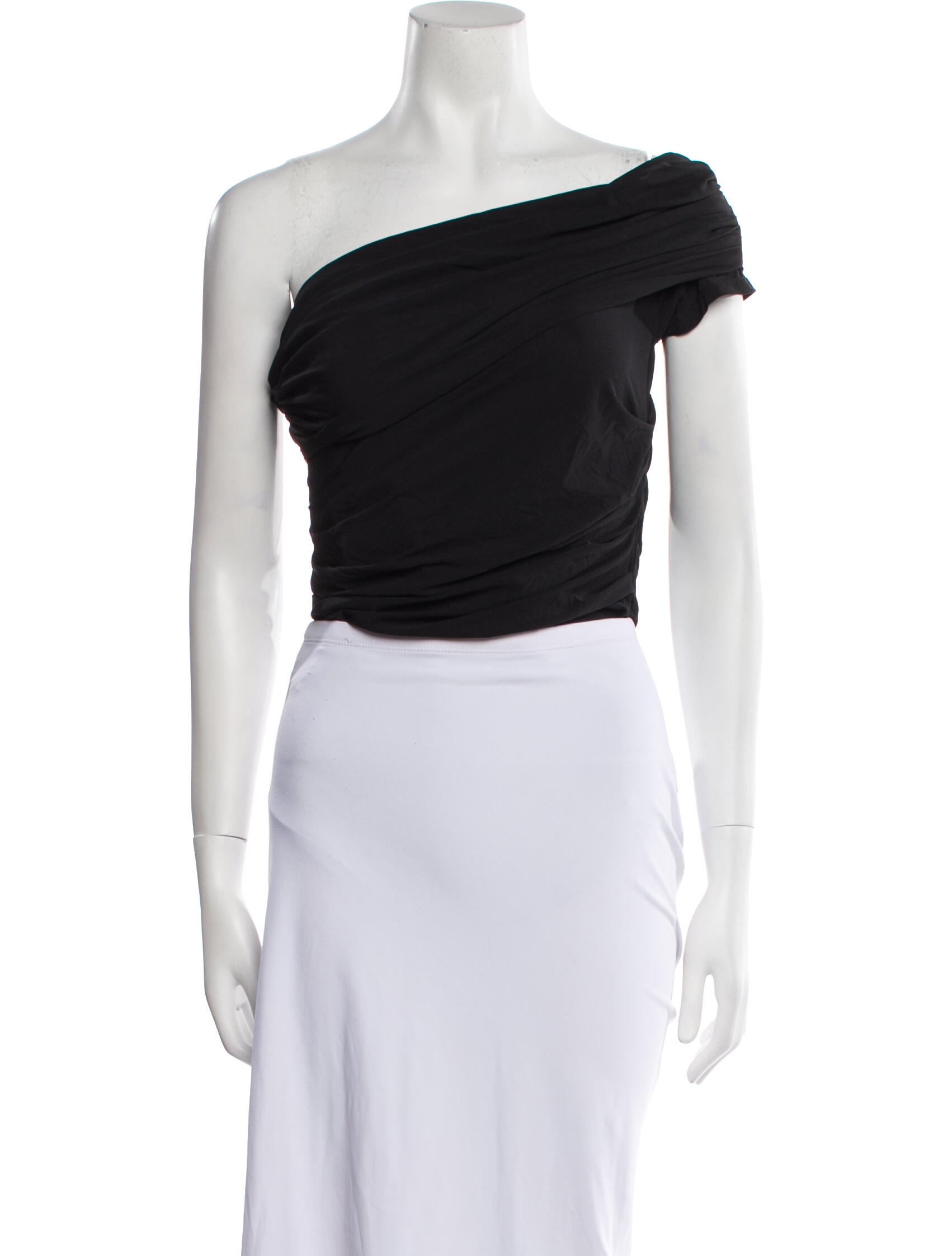 GoldSign One-Shoulder Short Sleeve Crop Top w/ Tags