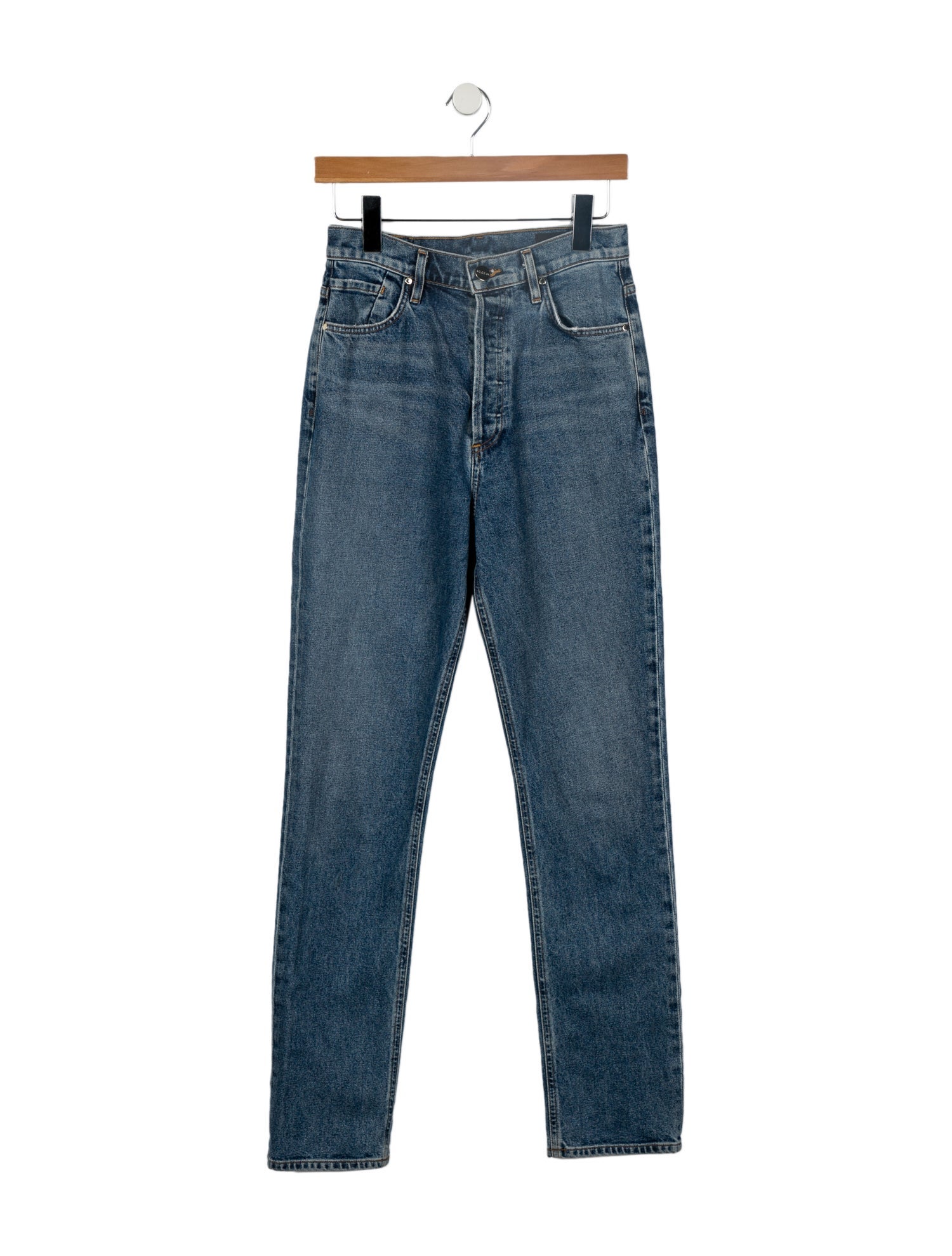 GoldSign High-Rise Straight Leg Jeans