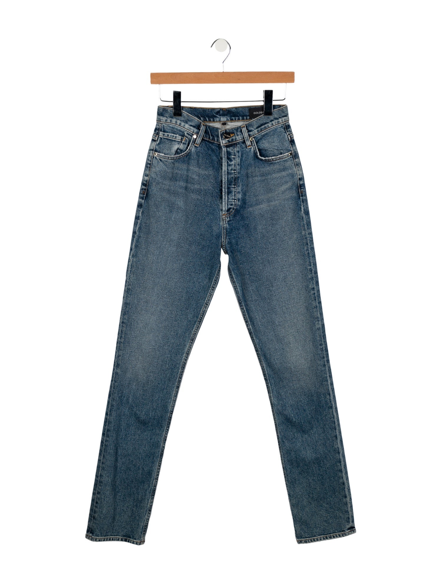 GoldSign High-Rise Straight Leg Jeans