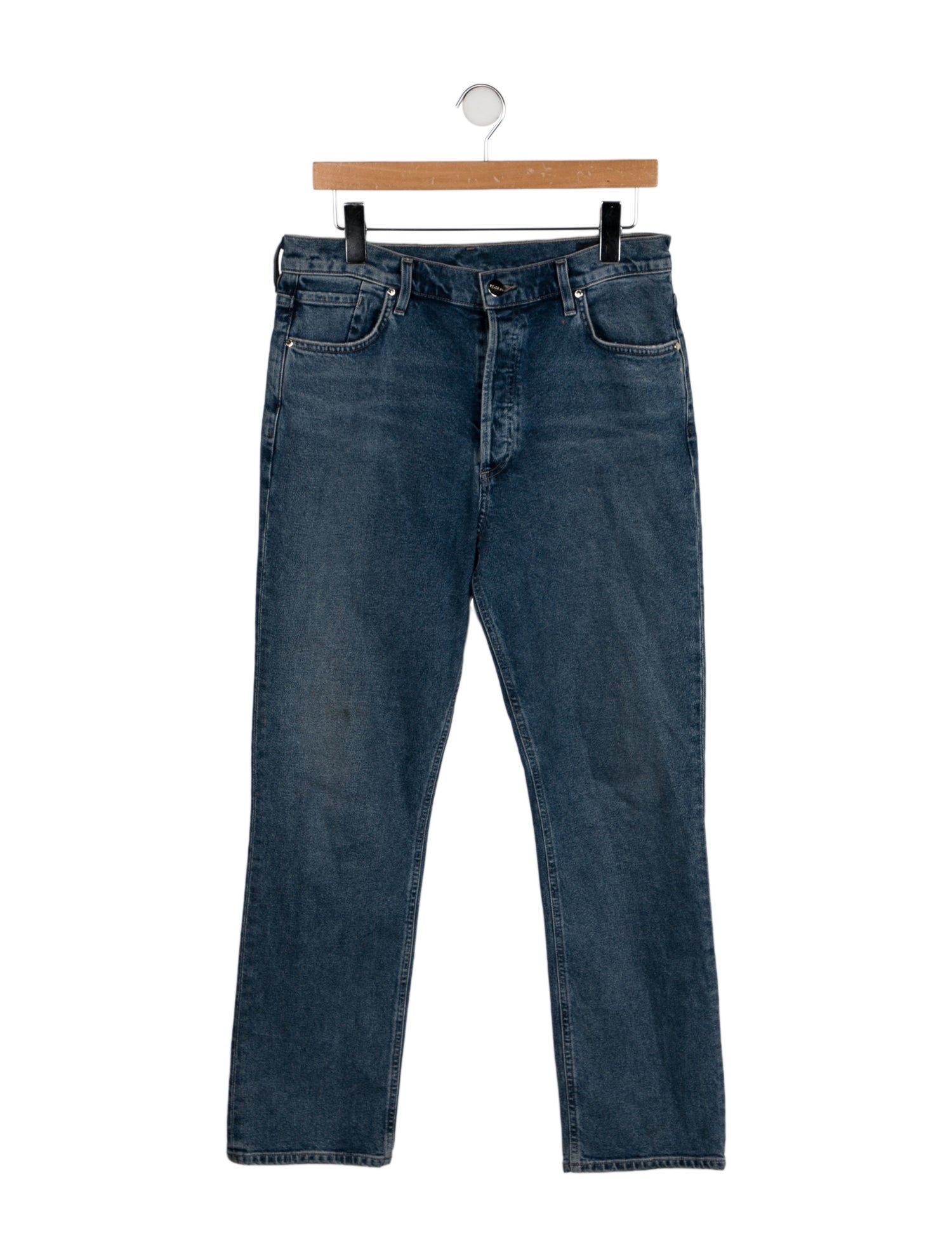GoldSign High-Rise Straight Leg Jeans